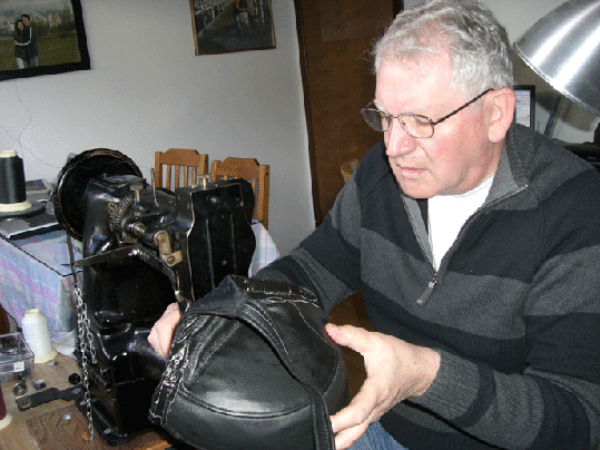 Michael Menkin assembling a thought screen helmet