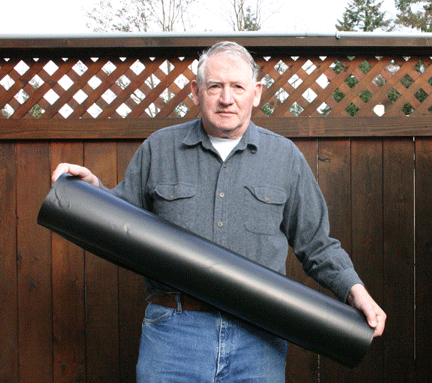 Michael Menkin holding a roll of Velostat